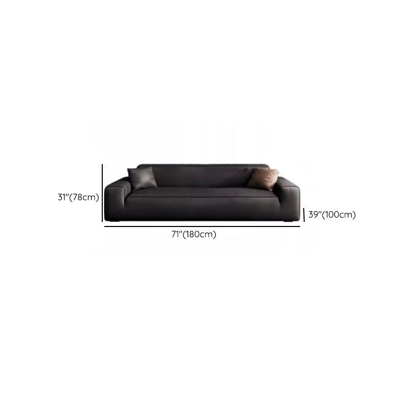 Midnight Black/White Standard Sofa/Loveseat with Armrest for Drawing Room