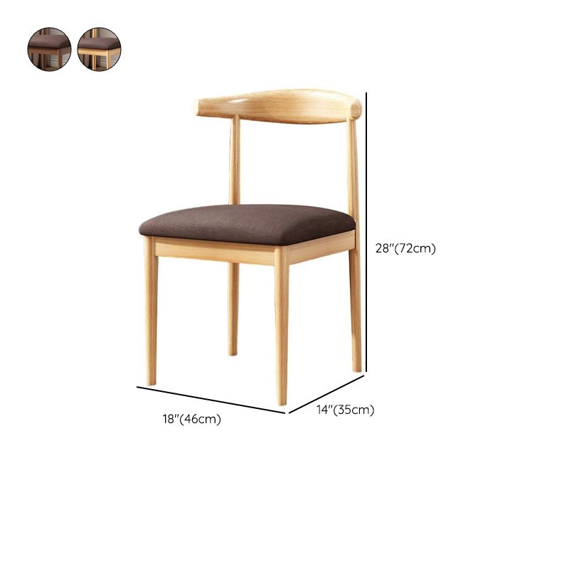 Modish Restaurant Side Chair with Ventilated Back, Upholstered Seat, and Steel Legs