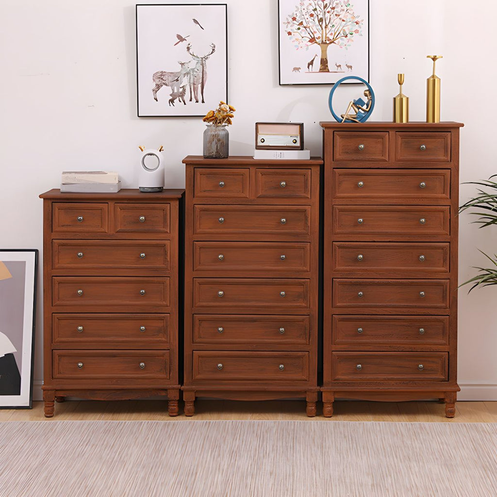 Installation-Free Wood Chest with Drawers for Living Room in Traditional Style