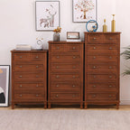 Installation-Free Wood Chest with Drawers for Living Room in Traditional Style