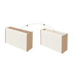 Chalk Folding Display Table in Rectangle Shape, 30 to 39 in Height, Unfinished Finish, 50 in & above Size, Up to 19 in Width