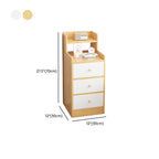 Casual Drawer Storage Nightstand with 3 Drawers, 1 Shelf, and Composite Wood Countertop