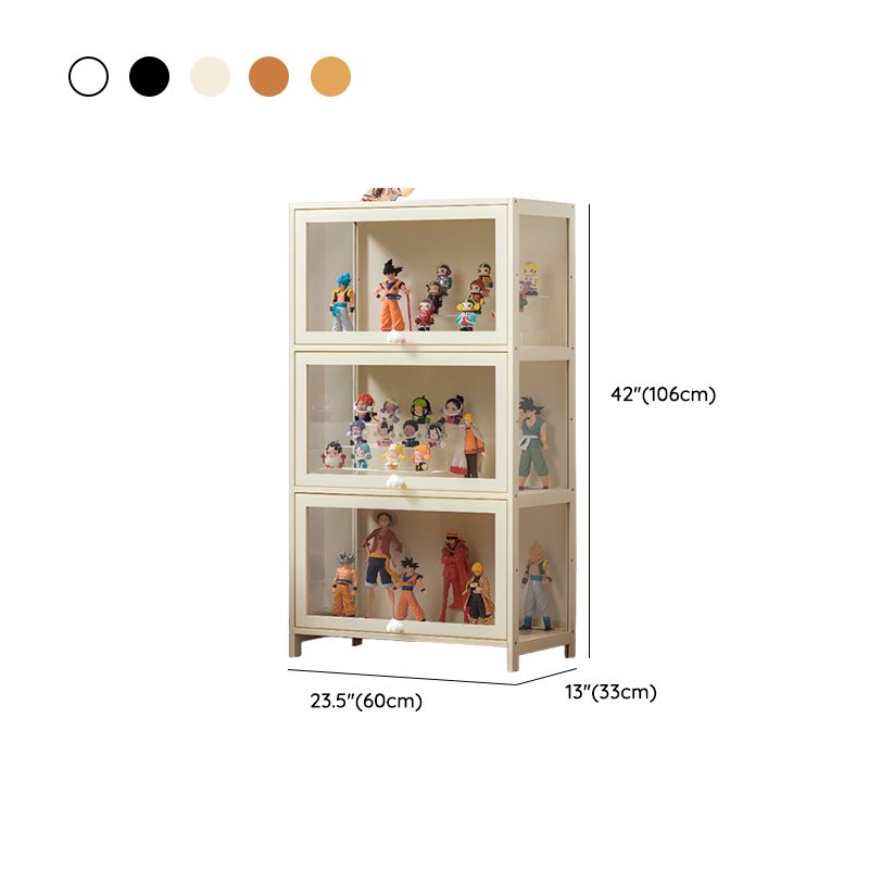 Bambusa Flooring Curio Cabinet with Stockroom, 4 Cabinets/3 Cabinets/2 Cabinets, 4 Shelves/3 Shelves/2 Shelves, 4 Doors/3 Doors/2 Doors