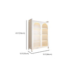 Vertical Steel Shelf Organizer with 6 Shelves and Lucite Door, Closed Back