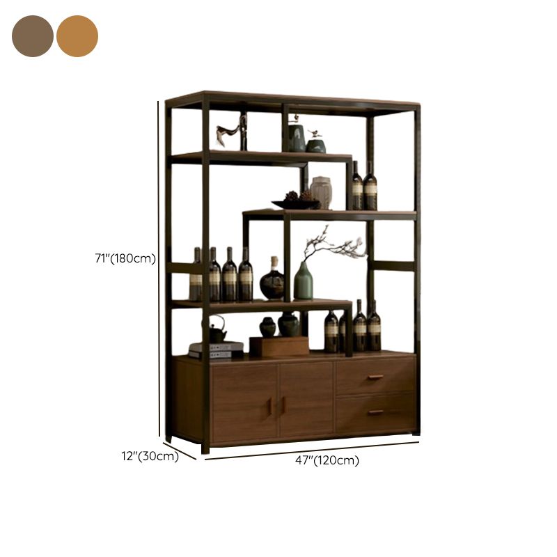 Ground Curio Cabinet with 7/8 Shelves and Accessible Storage