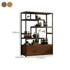Ground Curio Cabinet with 7/8 Shelves and Accessible Storage