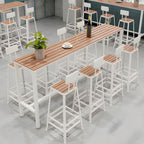 Industrial 1/5/9 Pieces Bar Table Set Wood Counter Table with High Stools for Bar