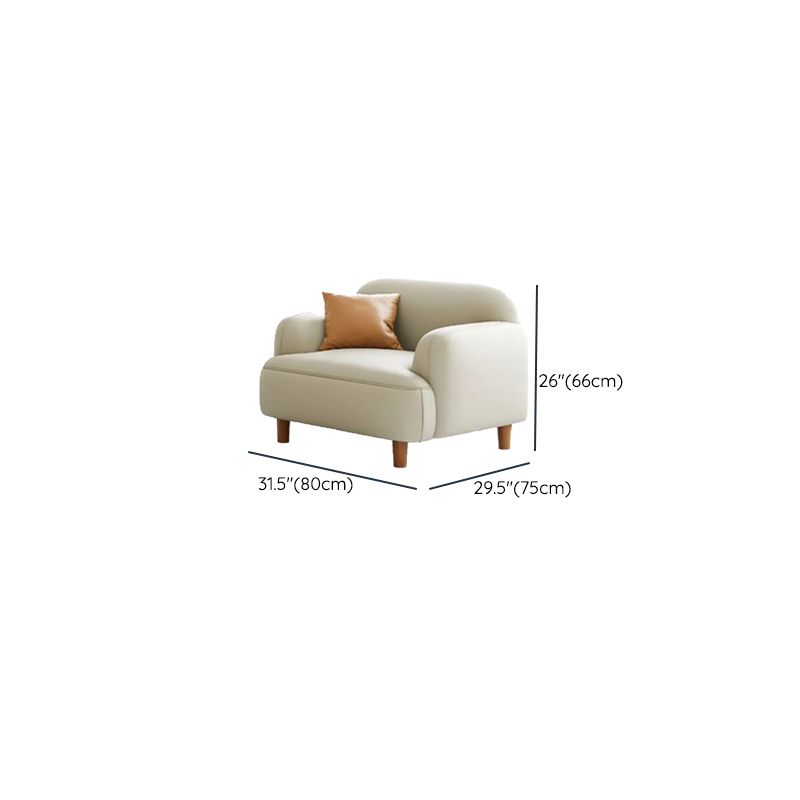 Off-White Standard Sofa/Loveseat with Armrest for Drawing Room