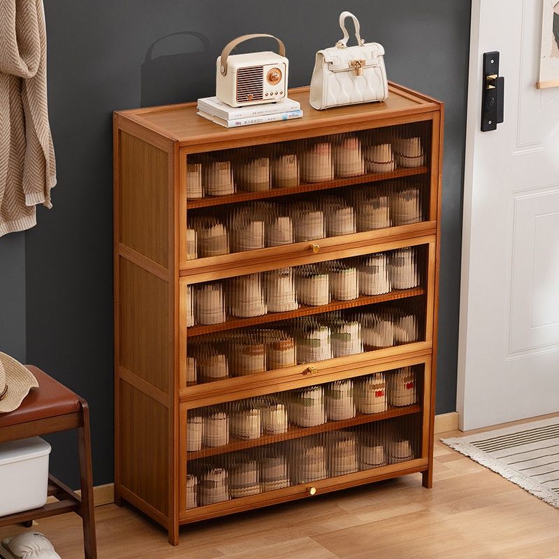 Auburn Bamboo 9-tier/7-tier/5-tier Shoe Stack with Dustproof Cover