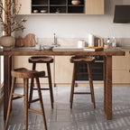 Simplistic Pub Table with Natural Wood Top and Sled Base in Auburn, Rectangle Shape