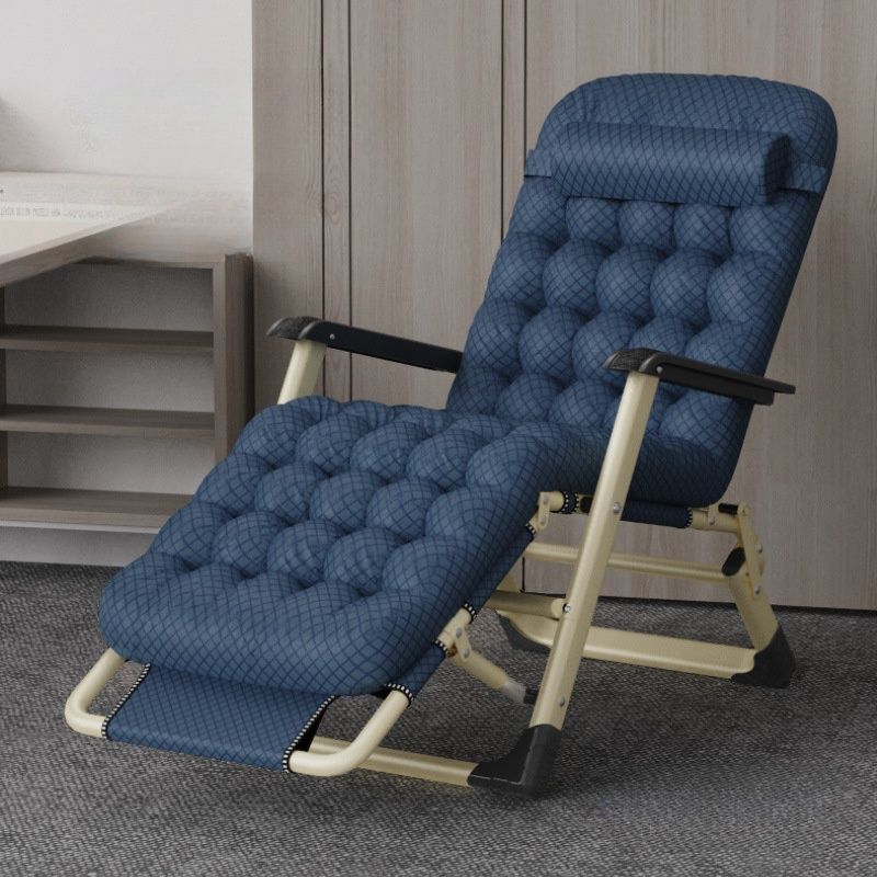 Contemporary Solid Color Reclining Chair with Non-Rocking Base, Removable Cushion, Locking Back Angle, Decorative-Stitched Tufting, and Independent Back Movement