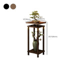 2 Tiers/3 Tiers Rectangle/Square Natural Wood Plant Table, 1 Piece Set, 2 Shelves/3 Shelves/4 Shelves with Legs