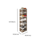 Art Deco Polymerized Material Rectangle Chalk Finish Shoe Rack for 1-20 Pairs in Drawing Room