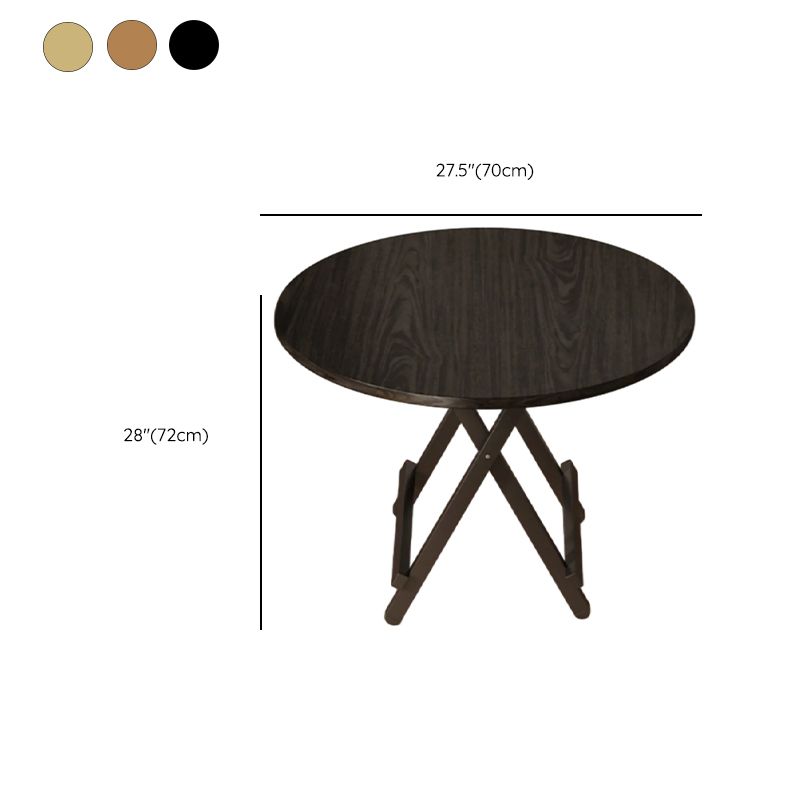 Composite Wood Dining Table with Crossed Legs, Scratch-proof and Foldable, Square Top for 2-seater
