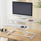 Casual Engineered Wood Notebook Stand with Adjustable Height and Shelves