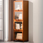 Sepia Organizing Shelf with 5-Cabinet/4-Cabinet/3 Cabinets and 5-Shelf/4 Shelves/3-Shelf in Vertical Closed Back Design