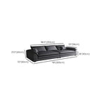 Modern Flared Arm Sofa with Water Resistant and Bolster Pillows