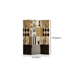 Multicolor Opaque Fold-up Screen Divider with Natural Wood Frame, 3/4 Panels, Double Sided Print, and Independent Design