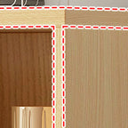 Natural Finish Manufactured Wood Supplies Cabinet with Shelves, Drawers, Locker, Locking Door, and 5-Wide/4-Wide/3-Wide Compartments