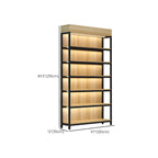 Modern Living Room Display Stand Wooden Multi-shelf in Natural