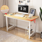 Modern Rectangular Laminate Writing Table in Gray/Unfinished Color