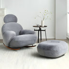 Velvet Upholstered Rocking Chair Modern Style Rocking Accent Chair