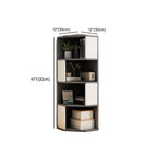 Modern Simple Style Nook Decorative Cabinet with 7/6/5 Exterior Shelves, Laminate Countertop in Light Gray/Chalk/Sand