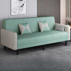 Trendy Solid Color Stain Resistant Standard Sofa in Grey/Cerulean/Beige with Arm, 4-seater/Seats 3 and 2 Pillows