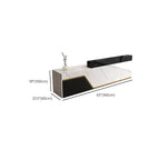 Rectangular Reception Desk with Locker, Hutch, Keyboard Tray, Cable Management, and Filing Cabinet in Manufactured Wood Top
