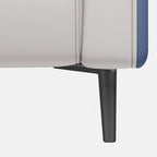 Modish Midnight Black Frame Pu Leather Sofa Seating Group with Arms and Legs