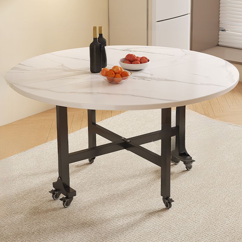 Trendy Folding Circular-shaped Foldable Banquet Table with Rust Resistant Laminate Top