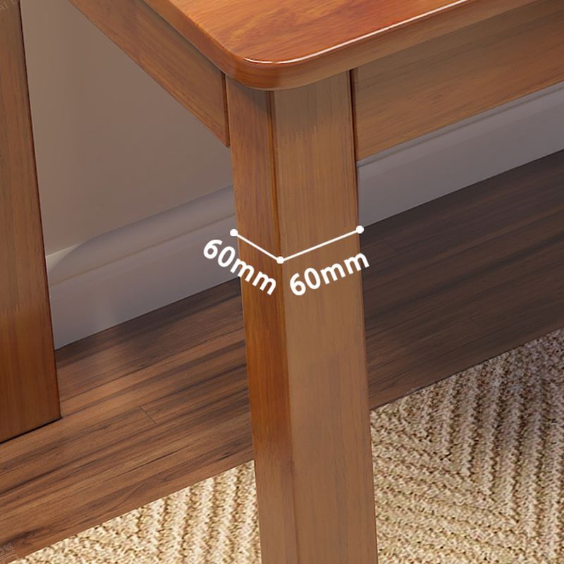 Casual Writing Desk with Easy Assembly, Moisture Resistant Parsons Base in Sepia/Natural, Unattached Rubberwood Top