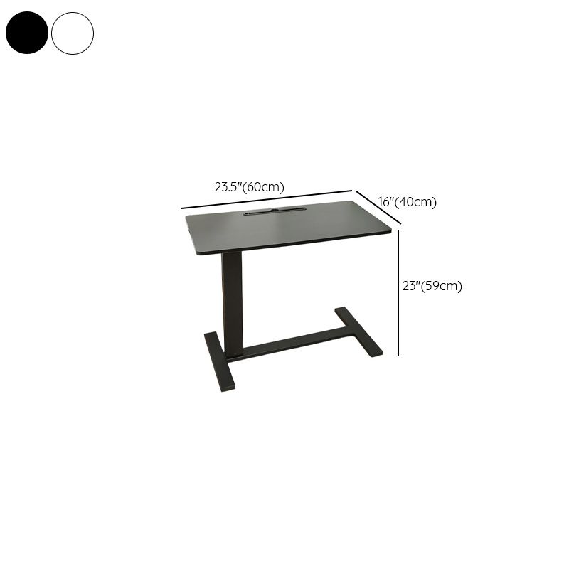 Trendy Manufactured Wood Laptop Cart with Pop Up Lifting Casters and Tilt