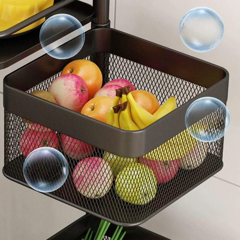 Square/Round Portable Center with Alloy Countertop and Basket, Available in 4/3 Baskets