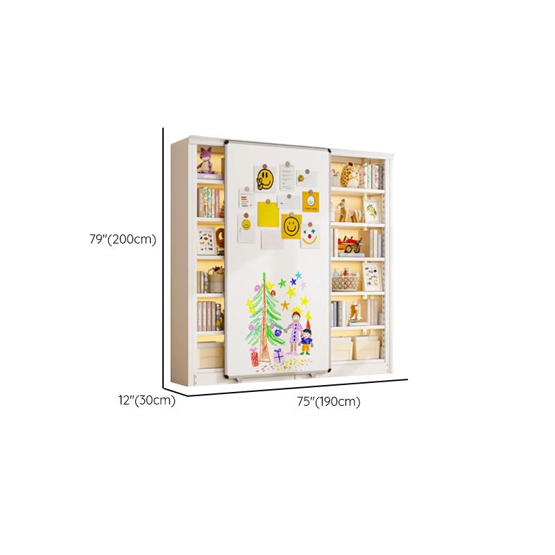 Chalk Book Rack with 6-Shelf/5-Shelf Vertical/Horizontal Alloy Open Back