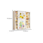 Chalk Book Rack with 6-Shelf/5-Shelf Vertical/Horizontal Alloy Open Back
