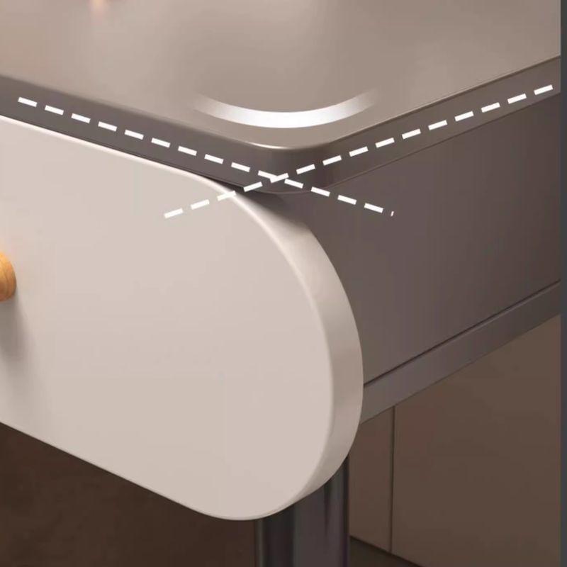 Modern Simple Style Standard Lumber Vanity Set with Mirror Lights & Drawers