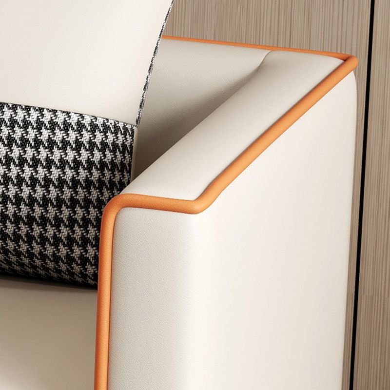 Trendy Solid Color Water Resistant Standard Sofa/Loveseat in Grey/Beige/Amber Color, Seats 3/2 People with 2 Pillows