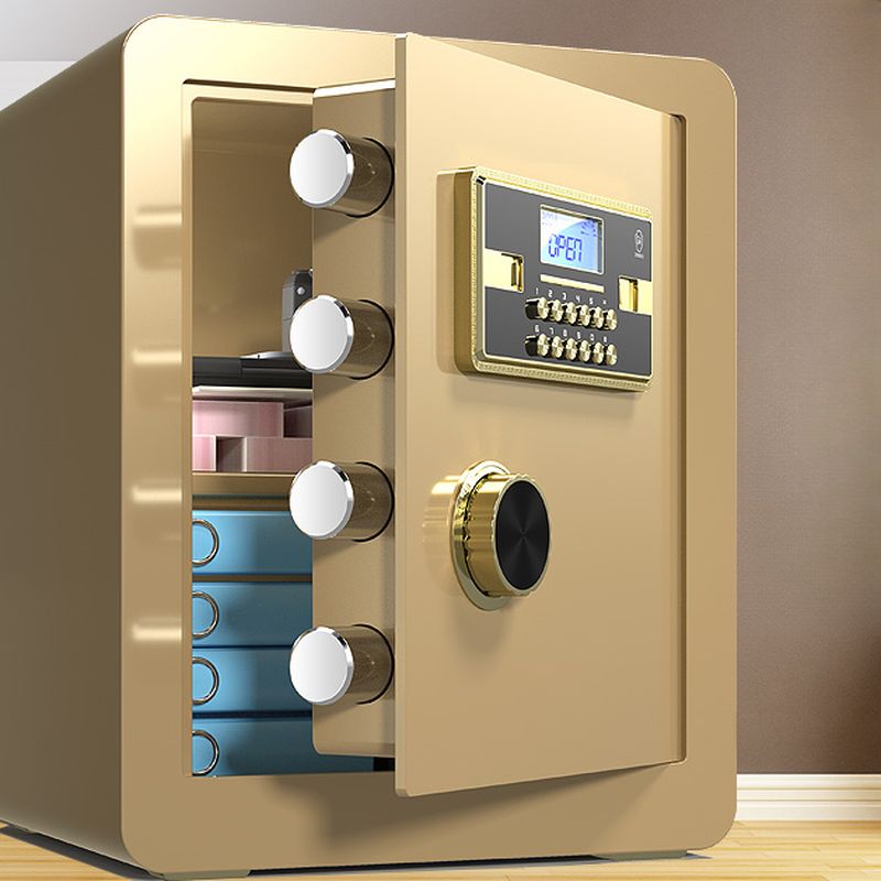 Steel Security Safe with Battery, Lockable with Keys and Shelves