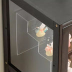 Charcoal Simplistic Bambusa Flooring Curio Cabinet with Sealed Cabinet, 2 Shelves/3 Shelves/4 Shelves, 2 Doors/3 Doors/4 Doors
