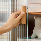Organizing Shelf with 3-Shelf/2-Shelf/4 Shelves Vertical Opaque Glass Closed Back