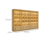Multi-shelf Modern & Contemporary Style Wood Hutch Cabinet for Living Room