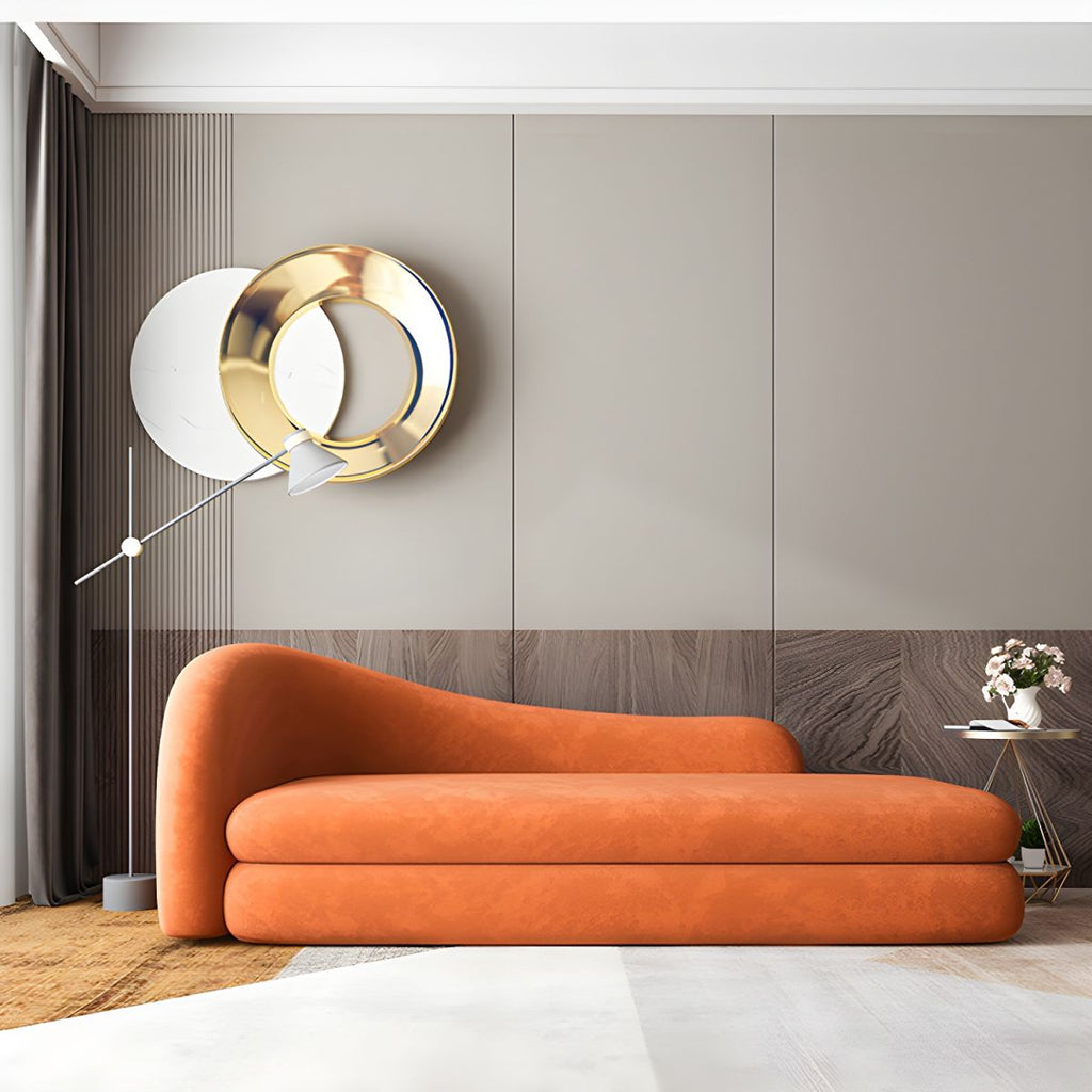 Ultra-Modern Tight Back Sofa 30.71"High Curved Tuxedo Arm Sofa for Apartment