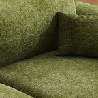 Drawing Room Standard Sofa/Loveseat in Soft-pile Fabric with Sage Upholstery and Armrest