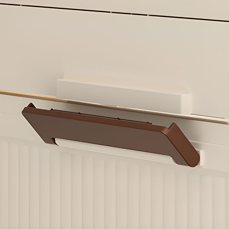 Modern Simple Style Nook Accent Cabinet with Damp-proof Closet, Synthetic Countertop in Chalk