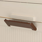 Modern Simple Style Nook Accent Cabinet with Damp-proof Closet, Synthetic Countertop in Chalk
