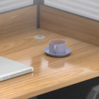 Modish Pc Desk T-Shape/L Shaped Natural Color Lumber Office Desk, Twin Pedestal Desk