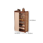 Art Deco Bambusa Rectangle Brown Shoe Rack with 6 Shelves for 11-20 Pairs in Drawing Room