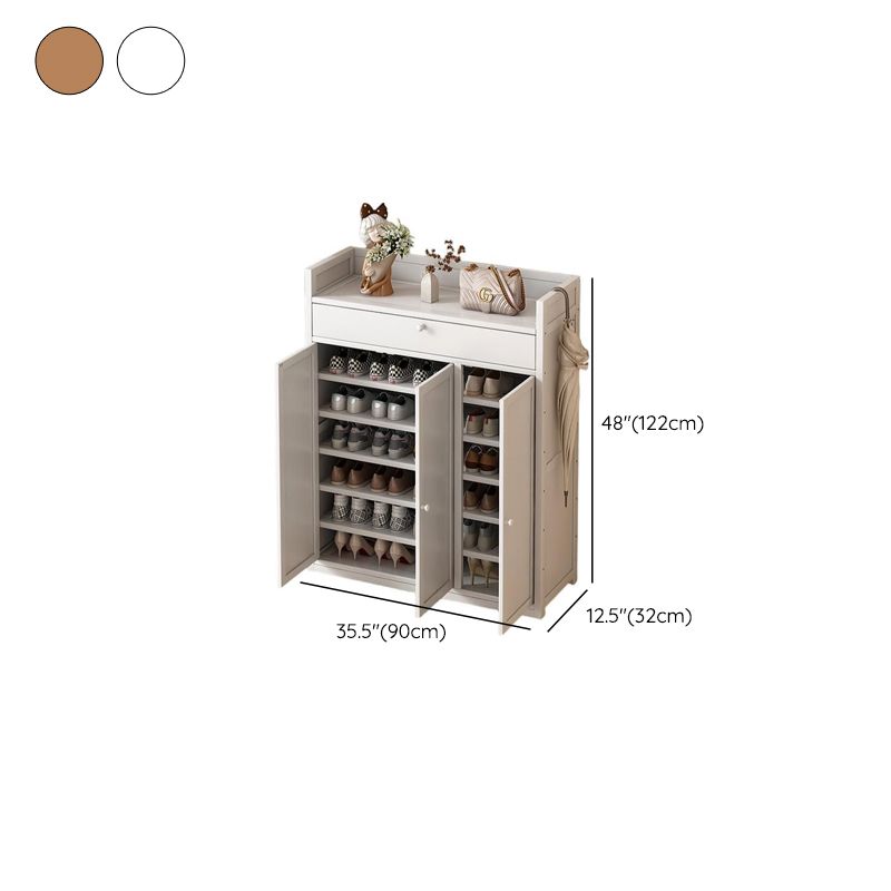 Bambusa 7-tier/6 Tiers/8-tier Shoe Displays with Horizontal Sloping Shelves and Dustproof Cover
