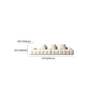 Modish Solid Color Water Resistant Standard Sofa in Chalk with 4-seater/5 Person/Seats 3 and 2 Pillows/3 Pillows/4 Pillows